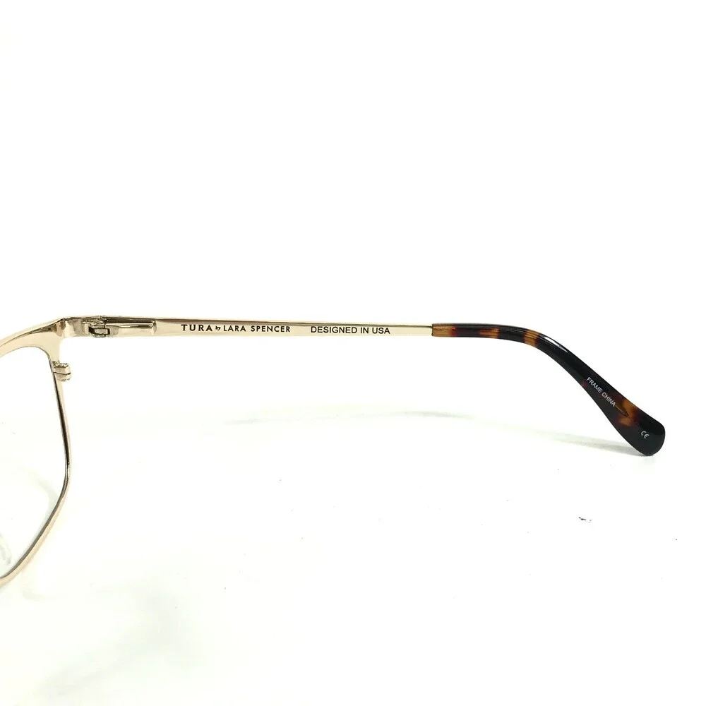 Tura by Lara Spencer Eyeglasses Frames LS131 BRN Brown Bronze Gold 53-16-140